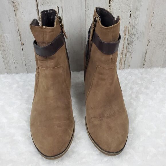 Franco Sarto Danela Leather Booties Brown Size 8.5 - Picture 9 of 9